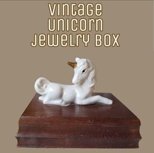 Vintage Unicorn Jewelry Box
